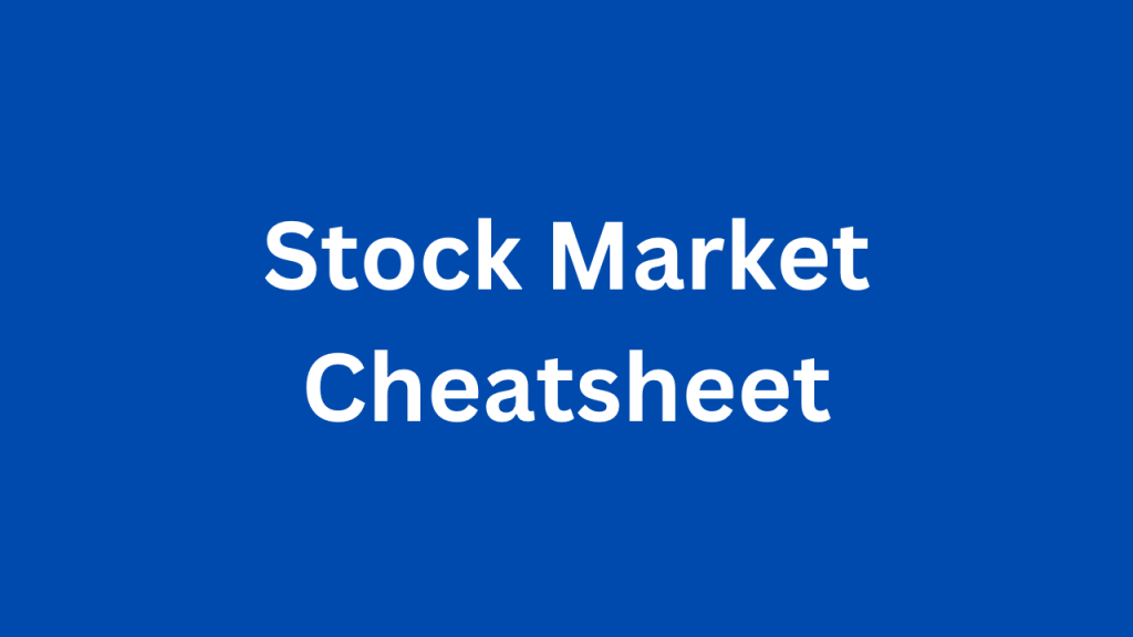 [Cheatsheet]Technical Analysis In Stock Market - Nawaz Shaik
