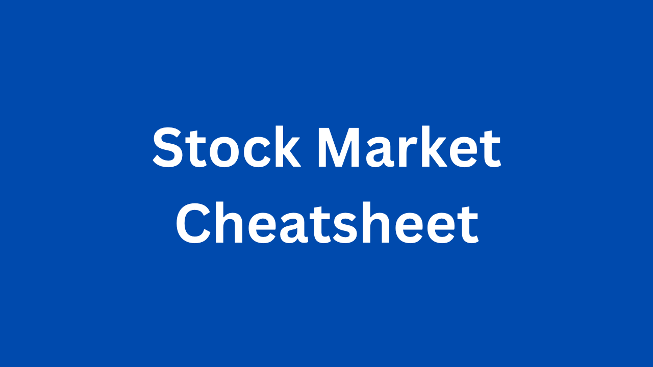 stock market cheatsheet